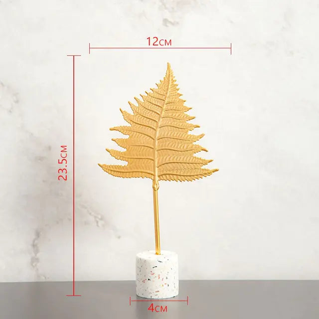 Nordic Gold Ginkgo Leaf Sculpture