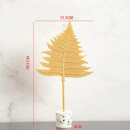 Nordic Gold Ginkgo Leaf Sculpture