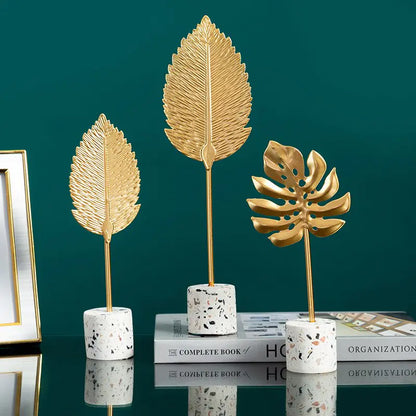 Nordic Gold Ginkgo Leaf Sculpture