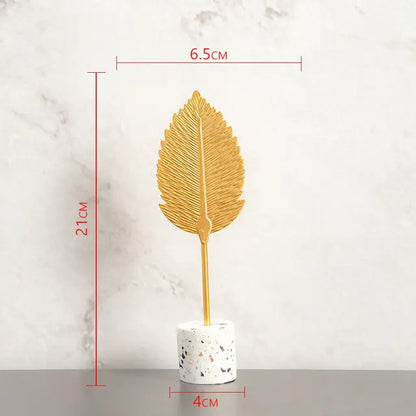 Nordic Gold Ginkgo Leaf Sculpture