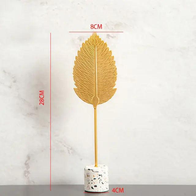 Nordic Gold Ginkgo Leaf Sculpture